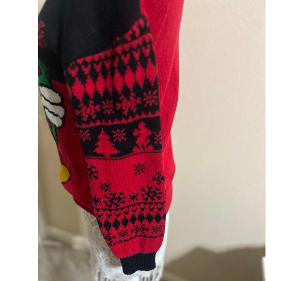 Disney’s Mikey Mouse Christmas Sweater -Holding A Wreath- EUC - Picture 4 of 6